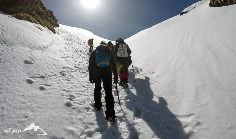 اصول گام برداری در کوهنوردی در برف