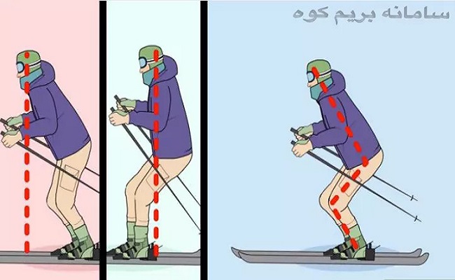 آموزش ایستادن در ورزش اسکی