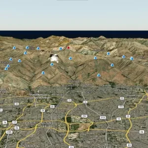 نقشه کوه های تهران:راهنمای نقشه مسیرهای کوهنوردی تهران