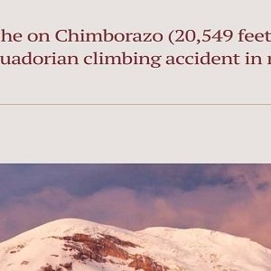 مرگ ۶ کوهنورد در چمبورازو
